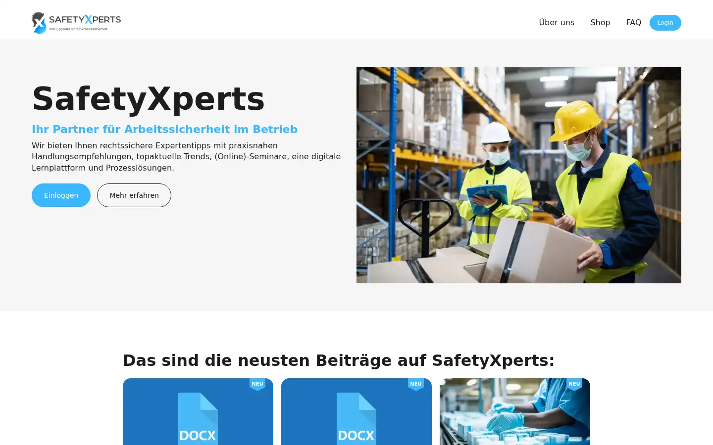 Screenshot of safetyxperts.de
