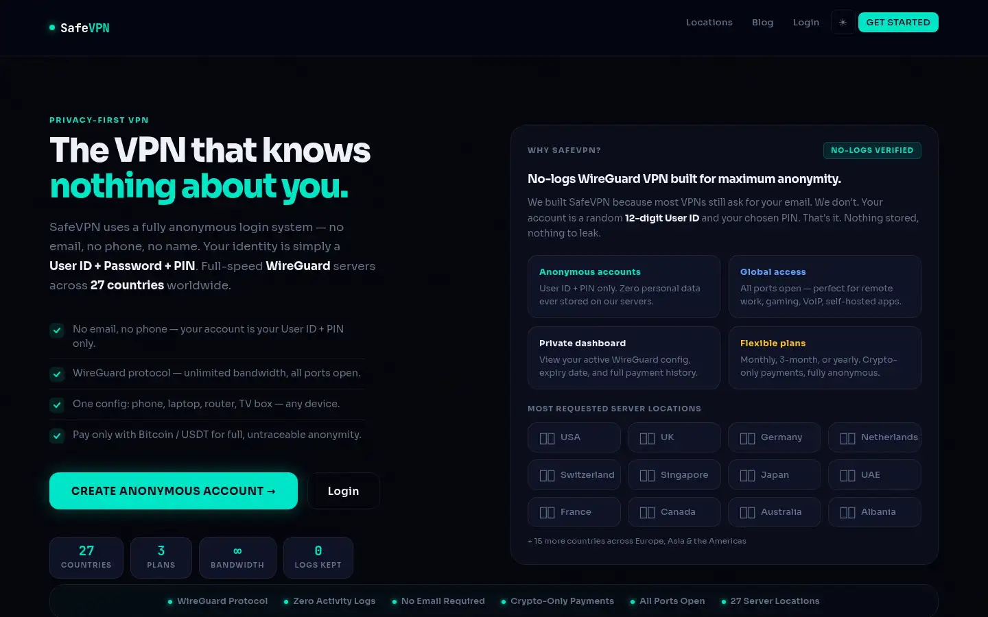 Screenshot of safevpn.cv