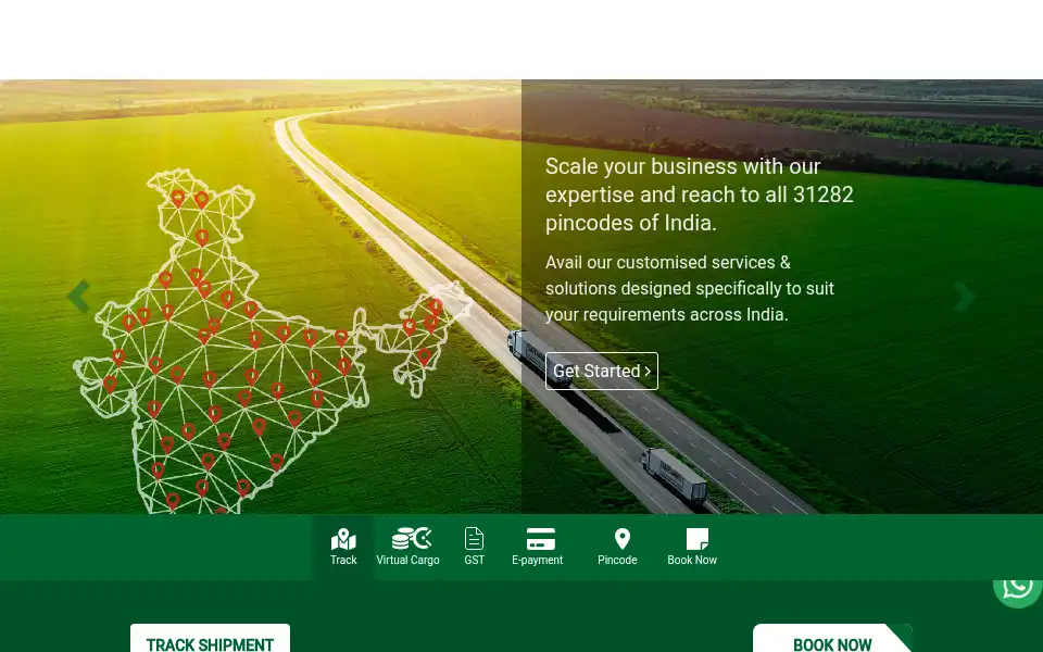 Screenshot of safexpress.com