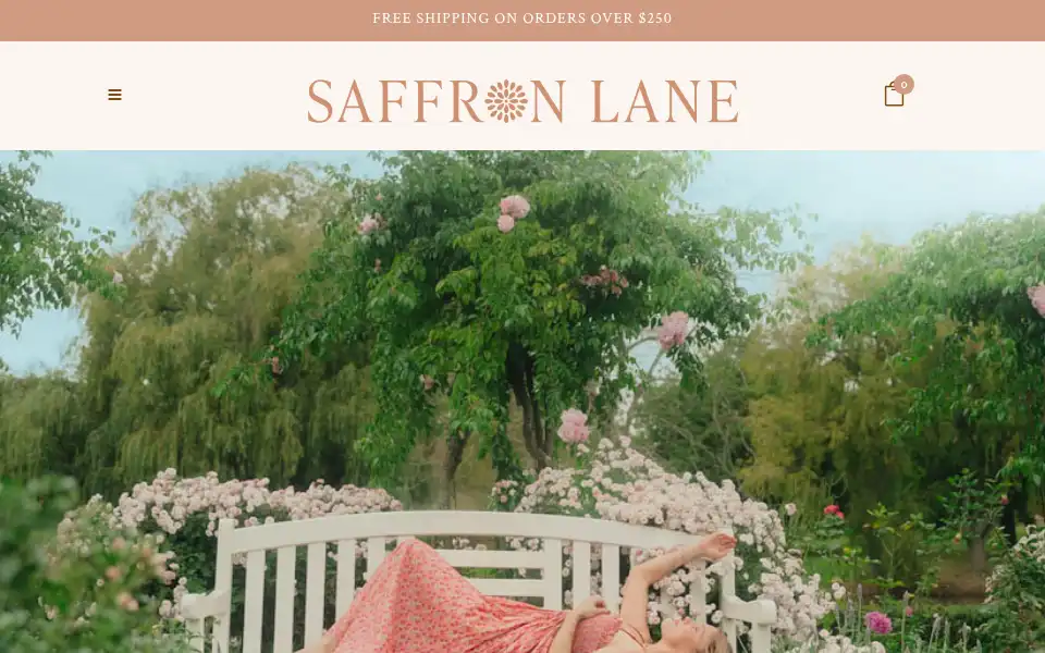 Screenshot of saffronlane.com.au