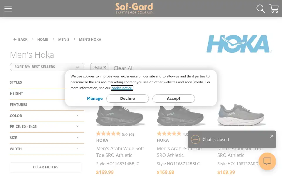 Screenshot of safgard.com