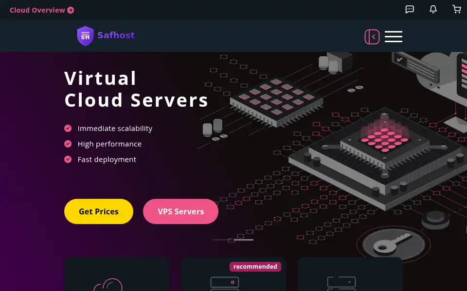 Screenshot of safhost.com