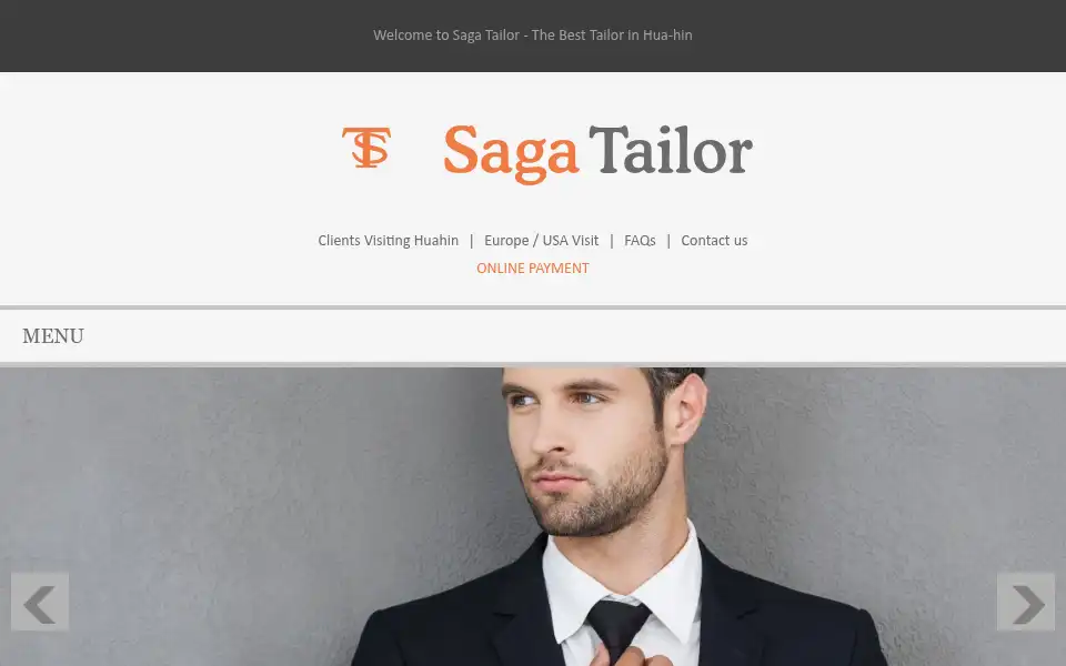 Screenshot of sagatailor.com