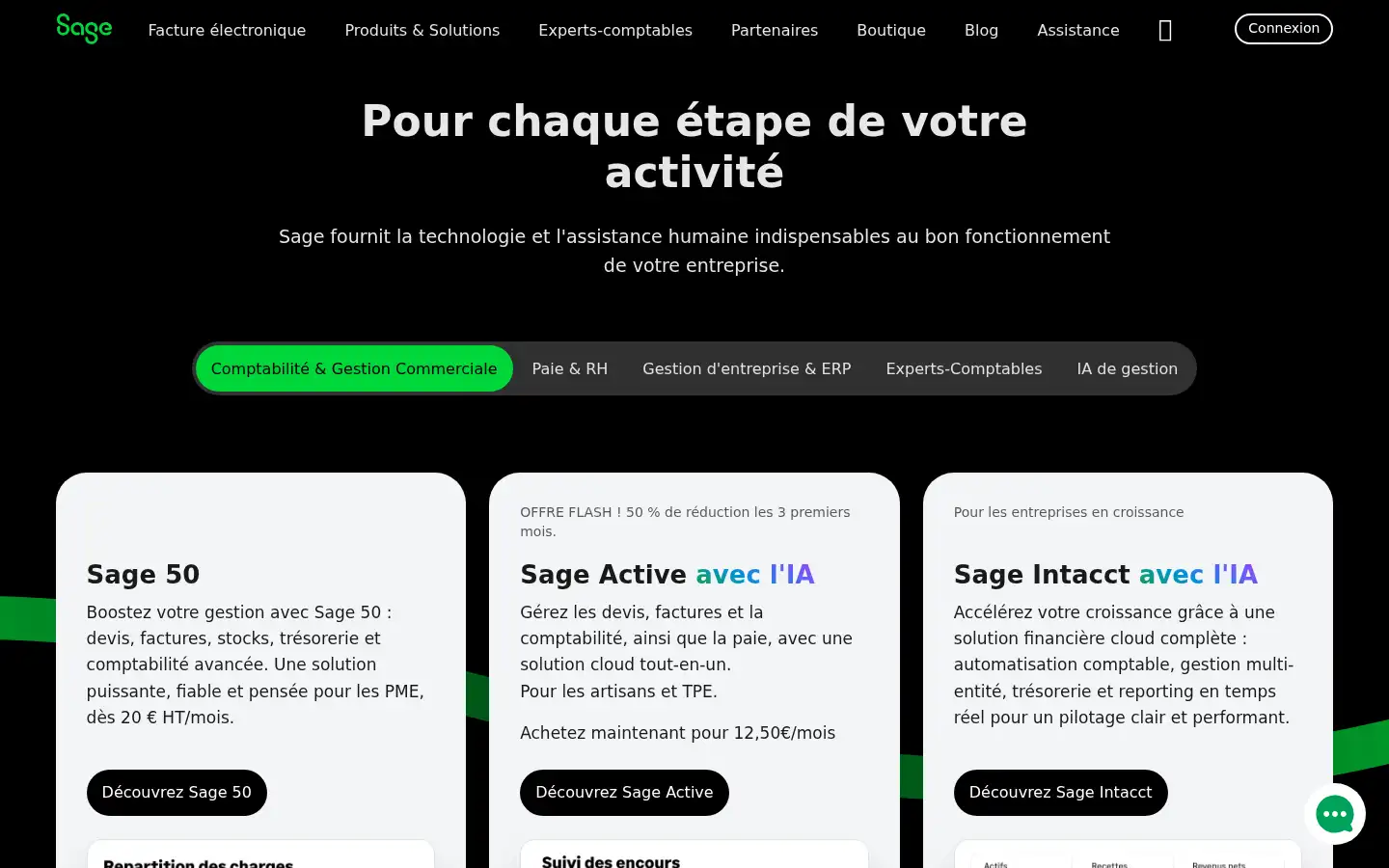 Screenshot of sage.com