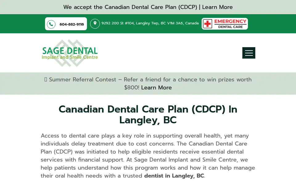 Screenshot of sagedental.com