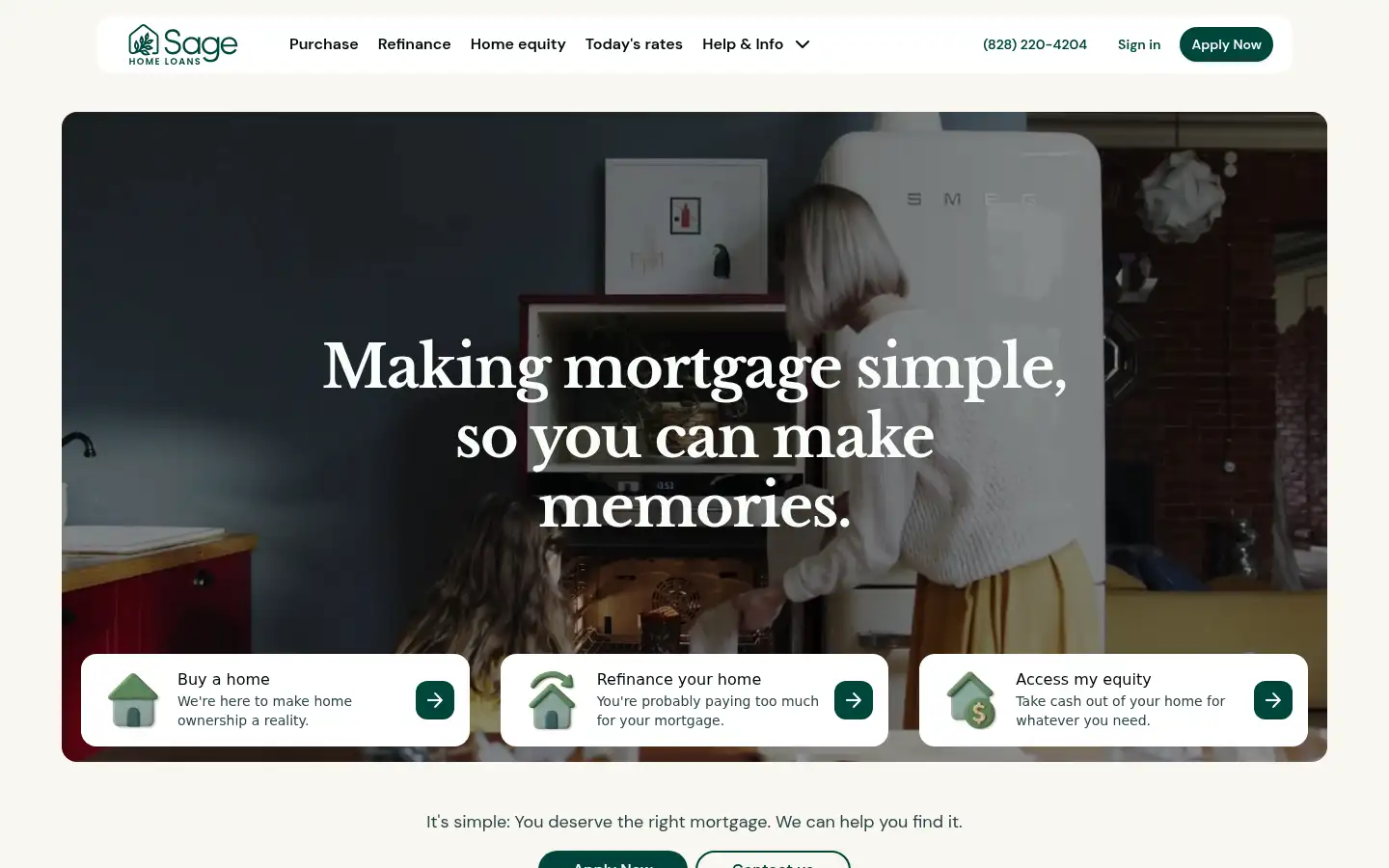 Screenshot of sagehomeloans.com