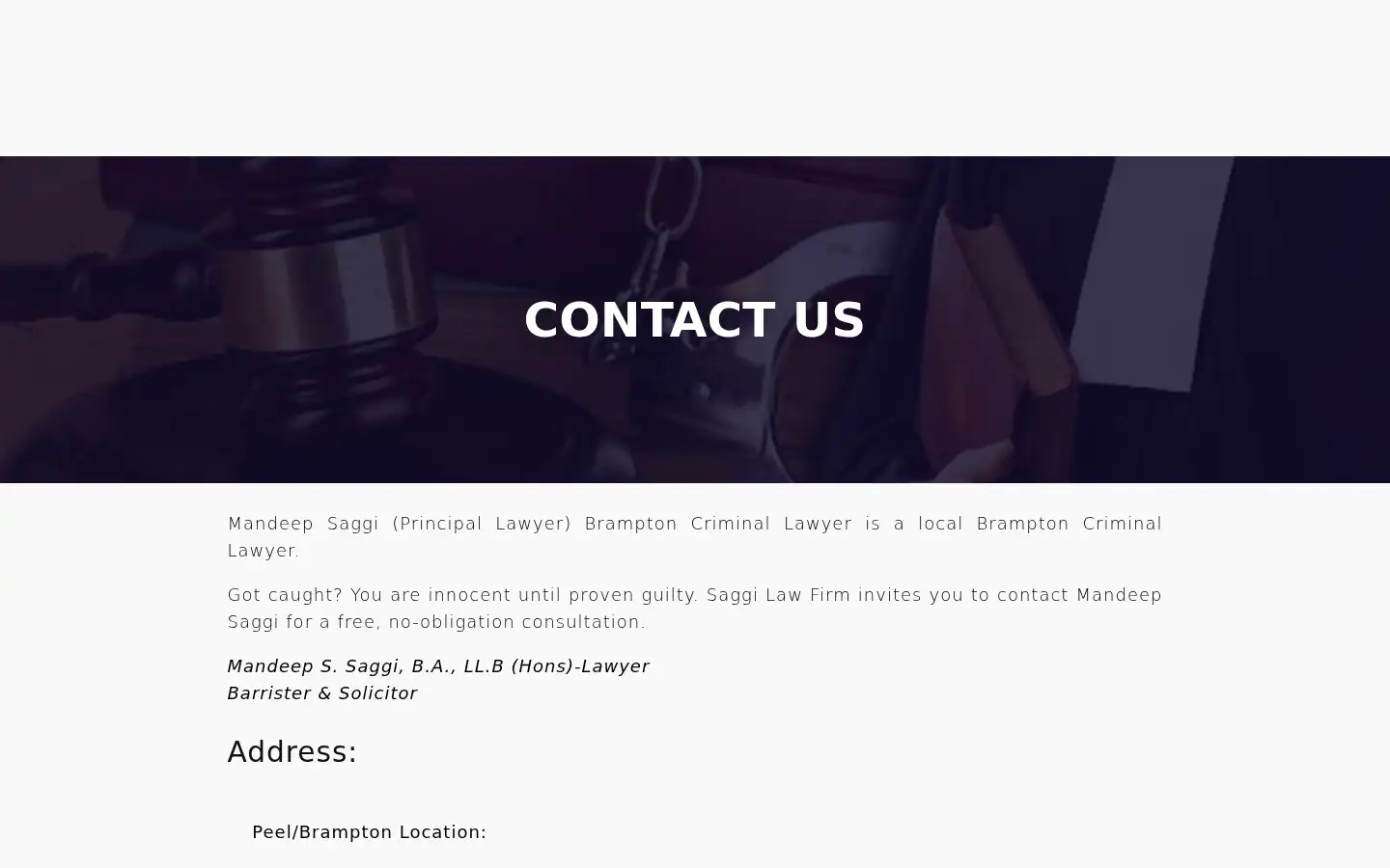 Screenshot of saggilawfirm.com