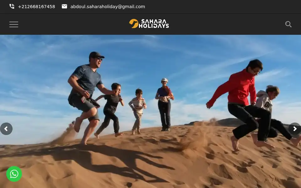 Screenshot of sahara-holiday.com