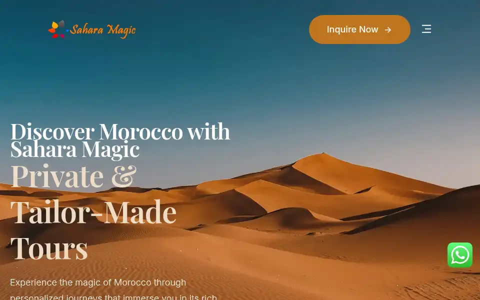 Screenshot of sahara-magic.com
