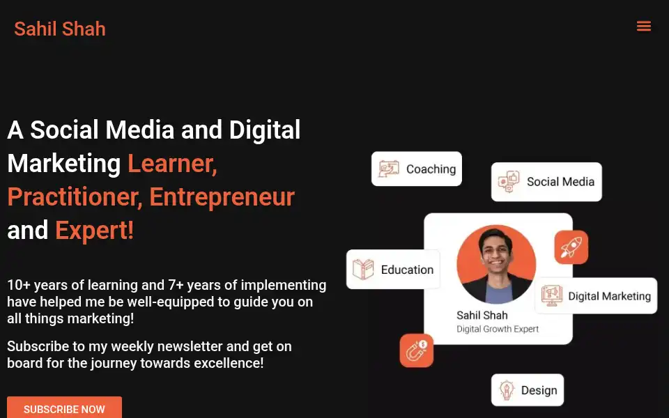 Screenshot of sahilshah0801.com
