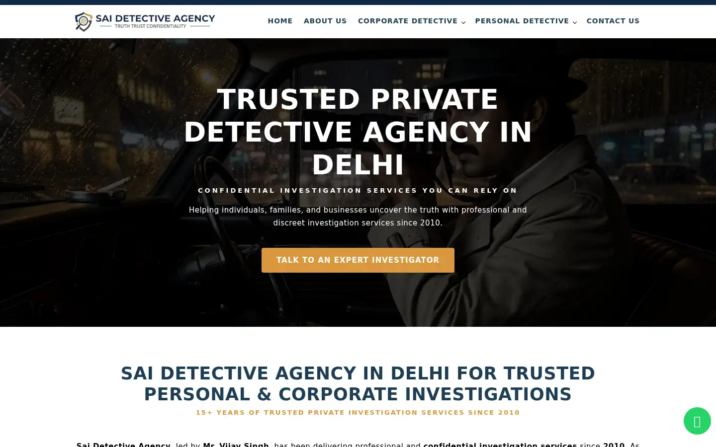 Screenshot of saidetectiveagency.in