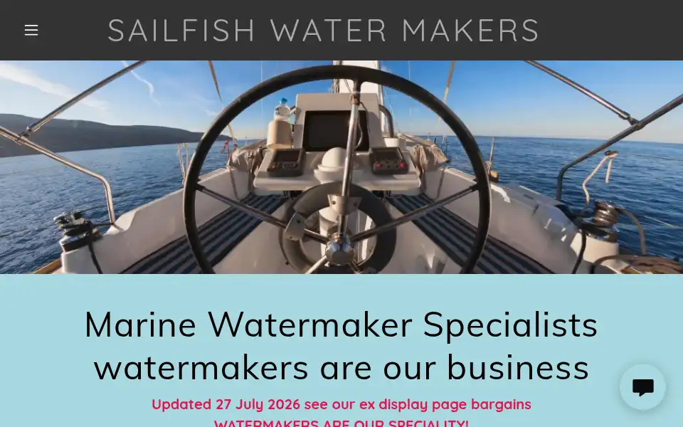 Screenshot of sailfishmarine.co.uk
