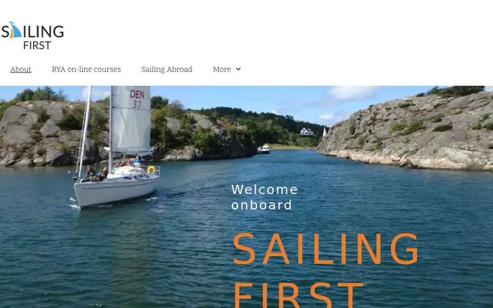 Screenshot of sailingfirst.dk