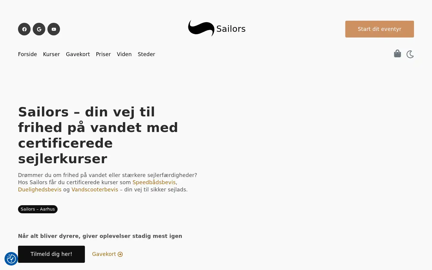 Screenshot of sailors.dk