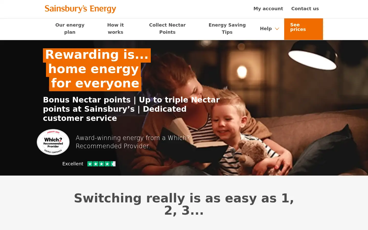Screenshot of sainsburysenergy.com