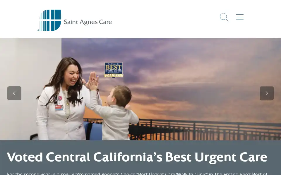 Screenshot of saintagnescare.com