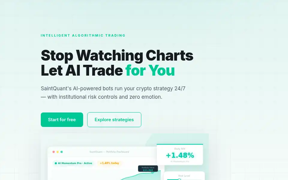 Screenshot of saintquant.com