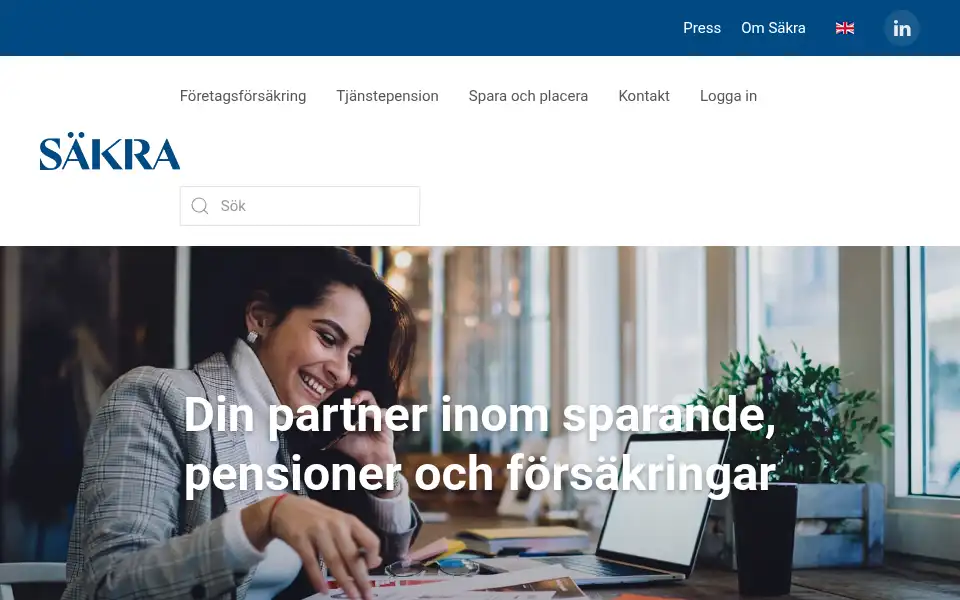 Screenshot of sakra.se