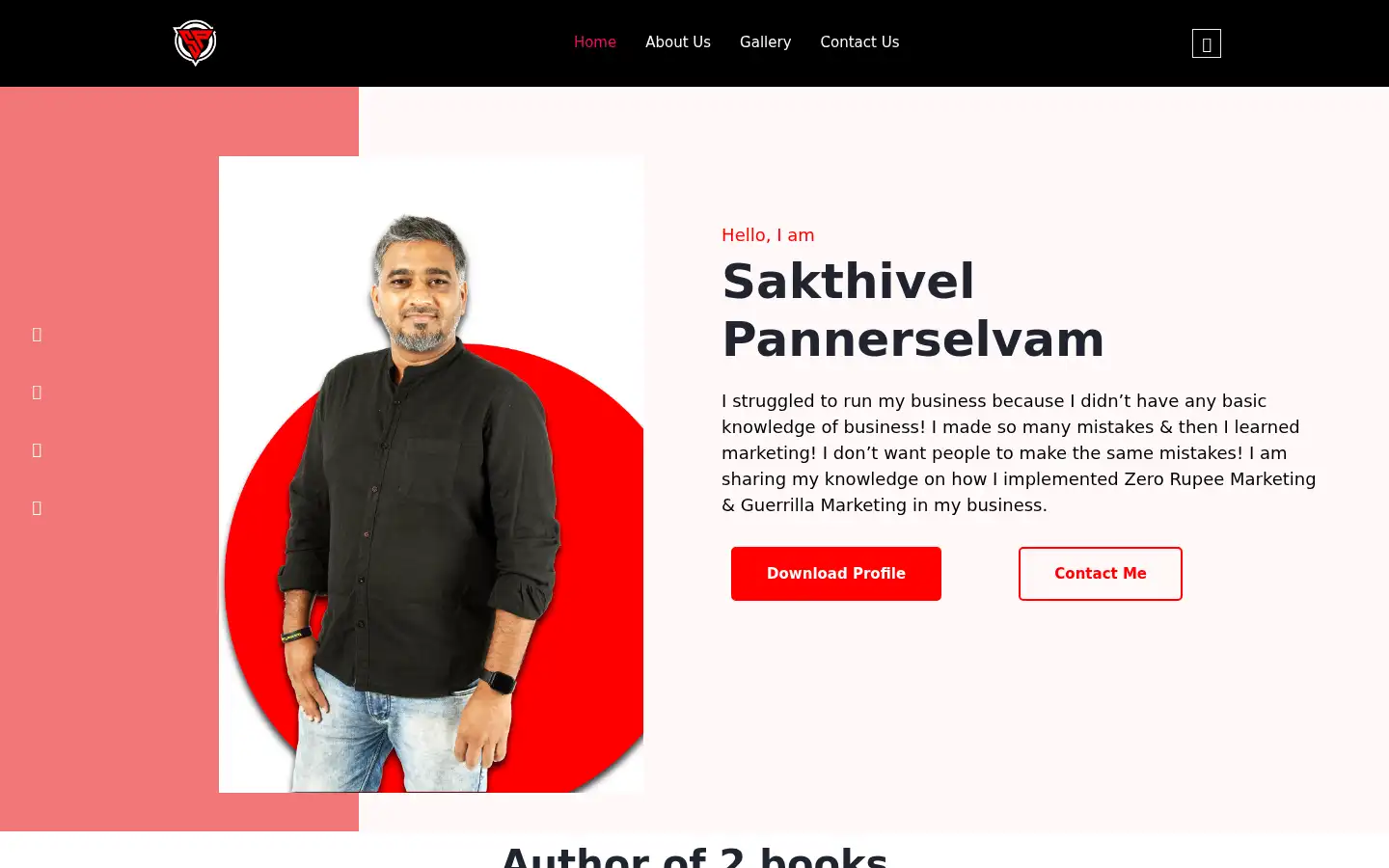 Screenshot of sakthivelpannerselvam.com