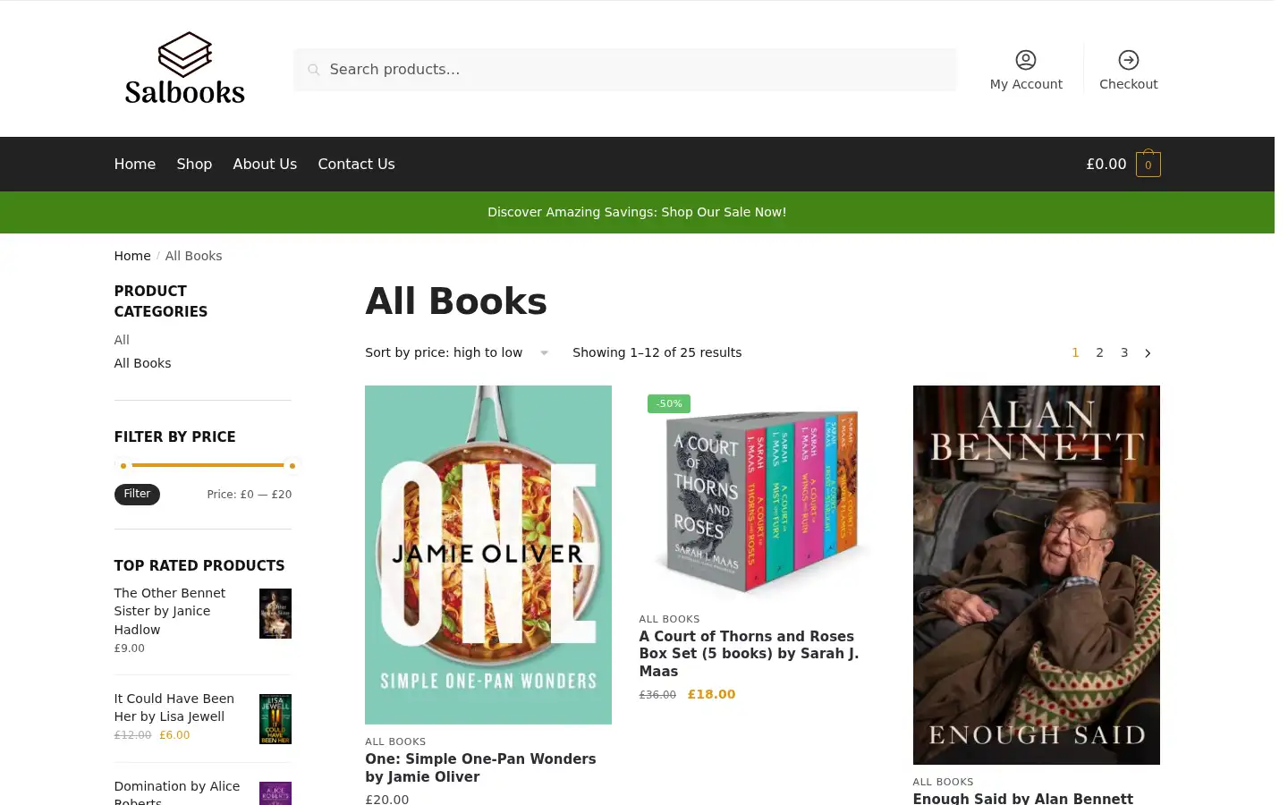 Screenshot of salbooks.uk