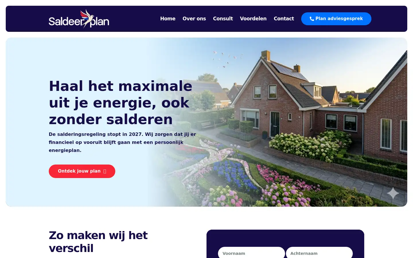 Screenshot of saldeerplan.nl