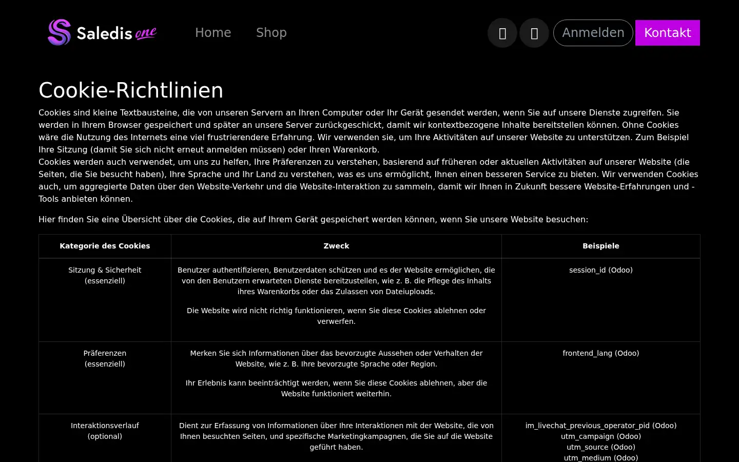 Screenshot of saledis.one