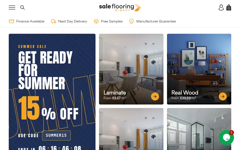 Screenshot of saleflooringdirect.co.uk