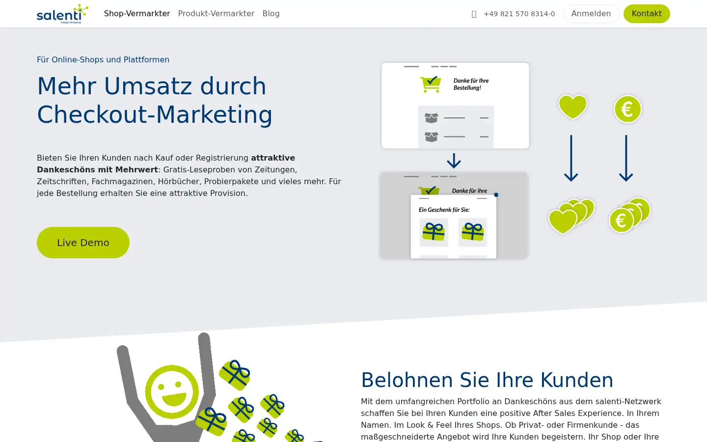 Screenshot of salenti.de