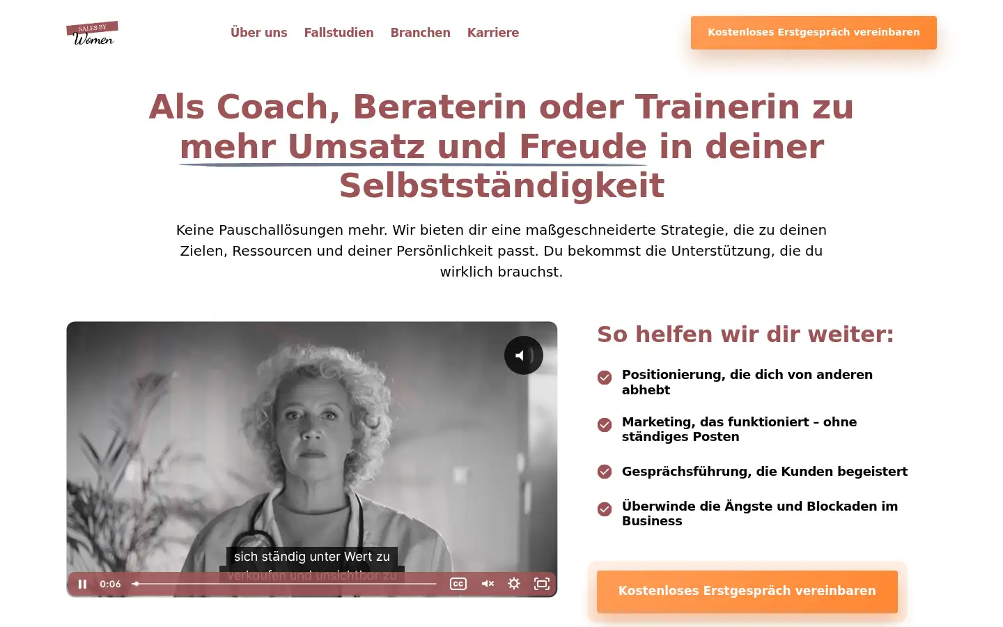 Screenshot of sales-by-women.de