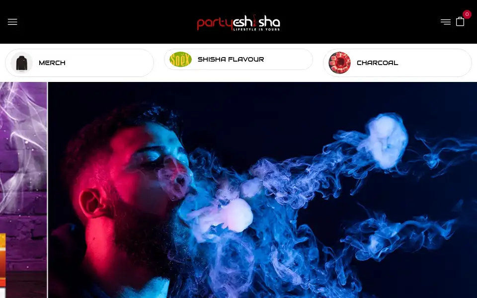 Screenshot of sales.partyeshisha.ie