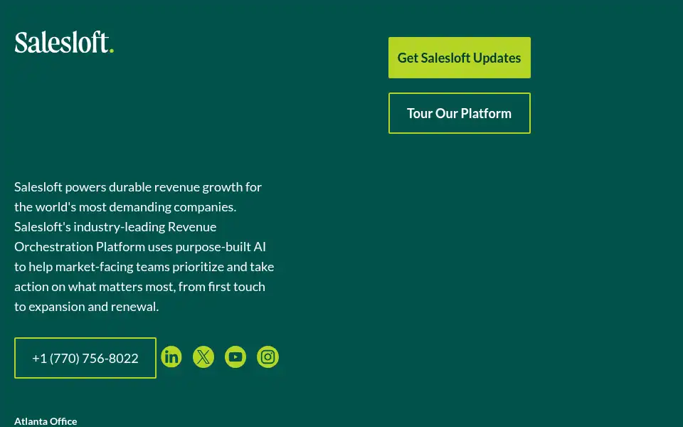 Screenshot of salesloft.com