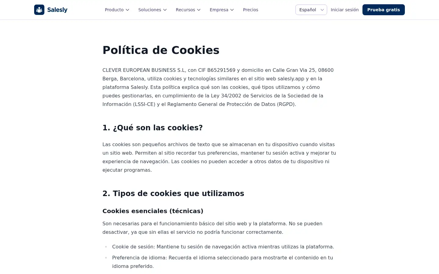Screenshot of salesly.app