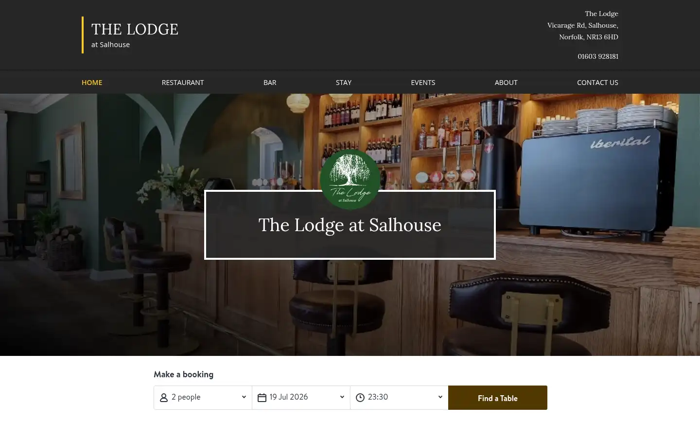 Screenshot of salhouselodge.co.uk