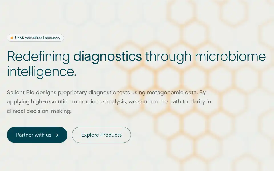 Screenshot of salient.bio