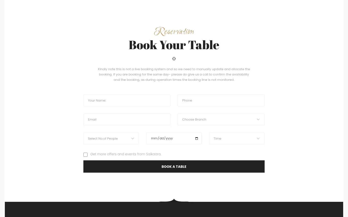 Screenshot of salkaara.co.uk