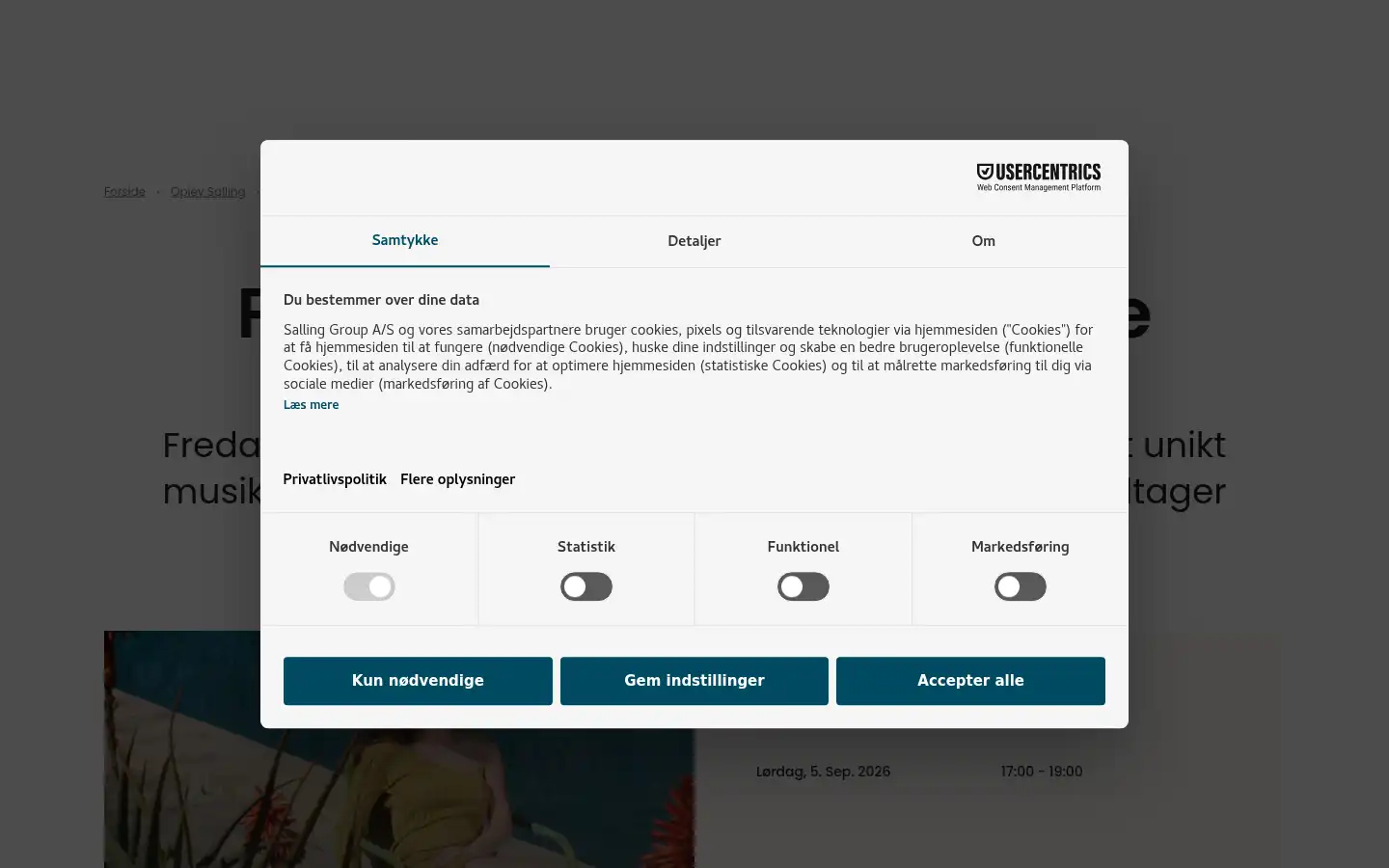 Screenshot of salling.dk