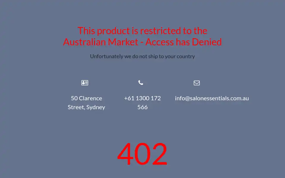 Screenshot of salonessentials.com.au