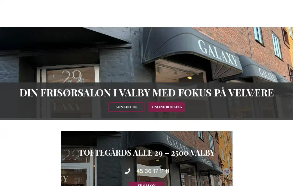 Screenshot of salongalaxy.dk