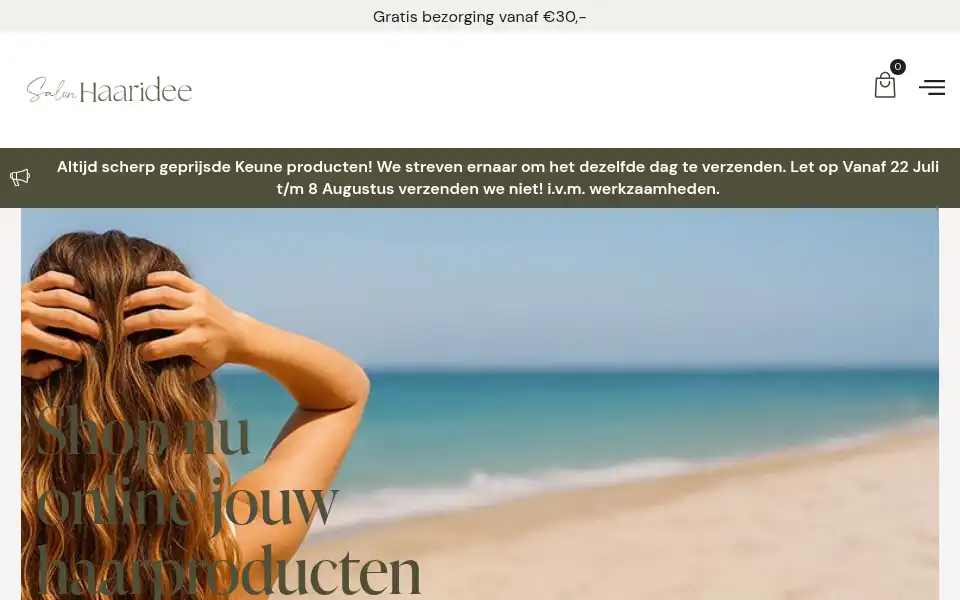 Screenshot of salonhaaridee.nl