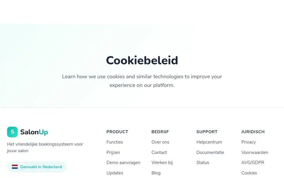 Screenshot of salonup.nl