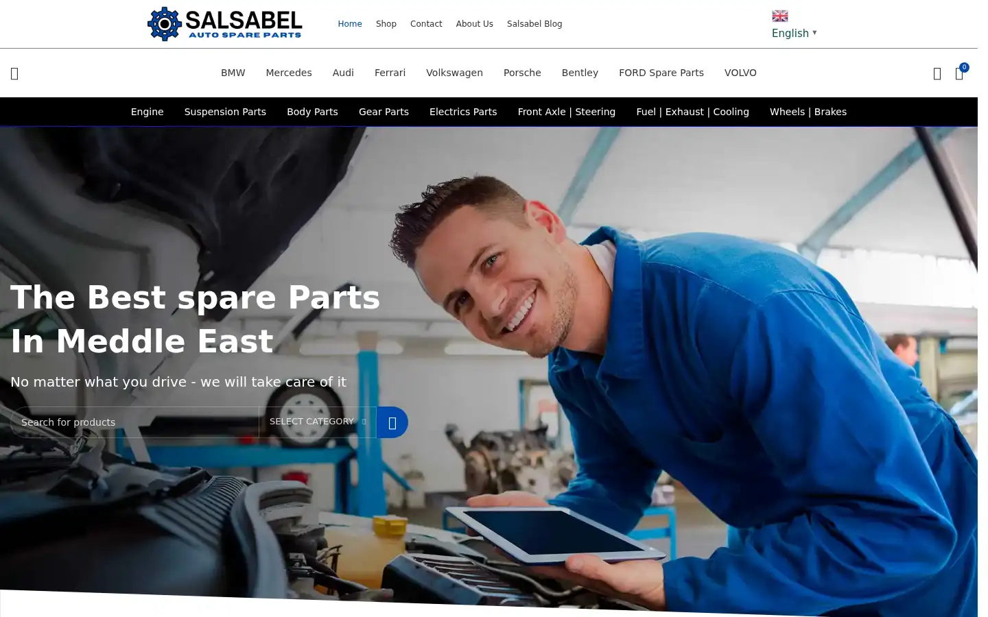 Screenshot of salparts.com