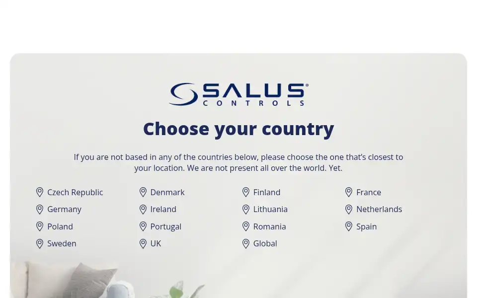 Screenshot of salus-controls.com