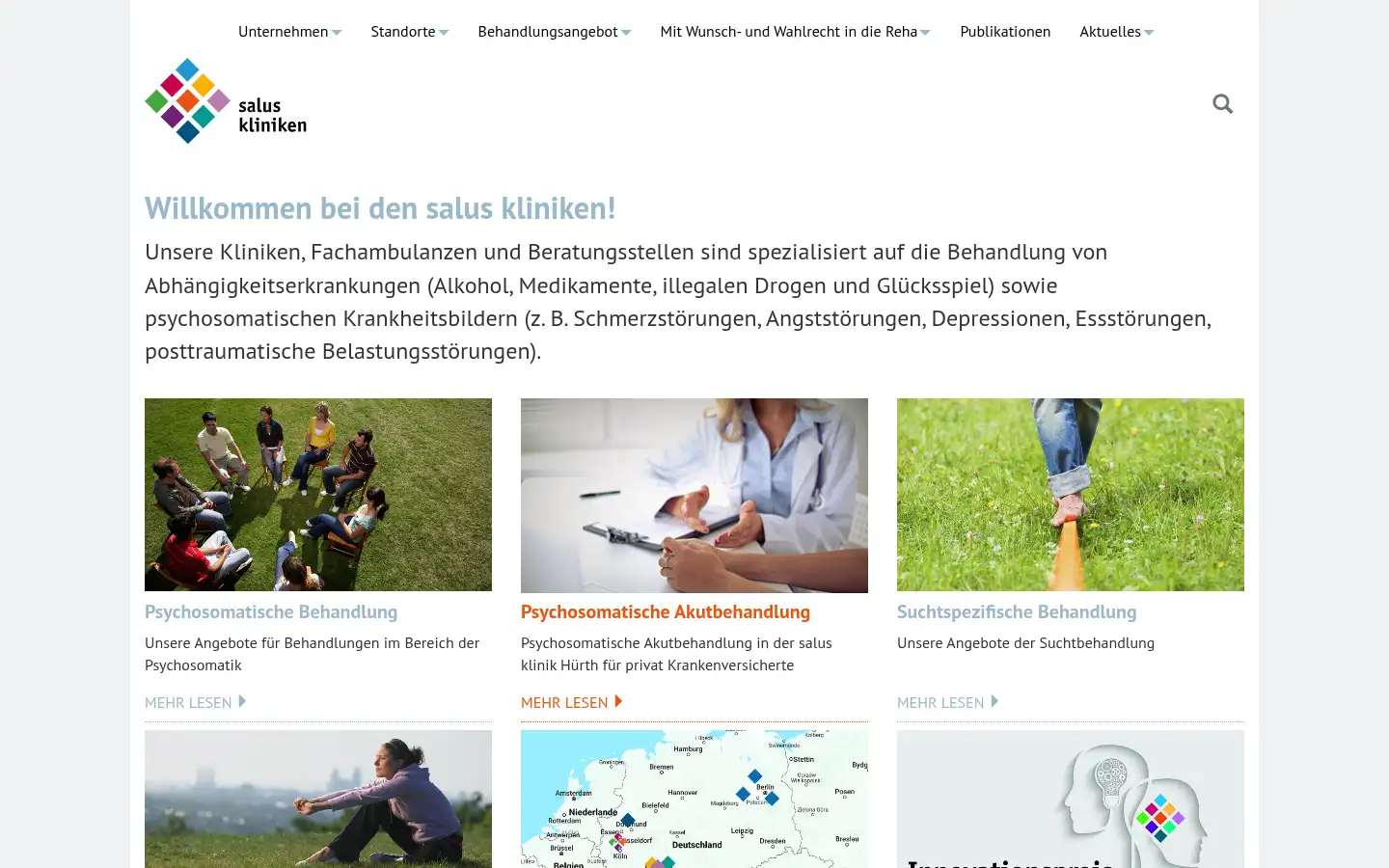 Screenshot of salus-kliniken.de