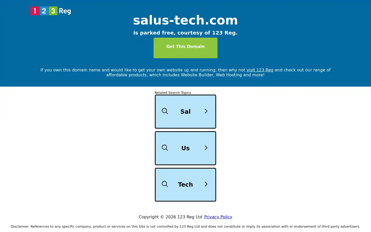 Screenshot of salus-tech.com