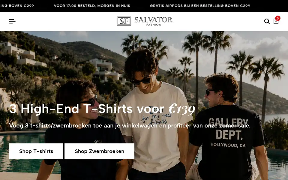 Screenshot of salvatorfashion.com