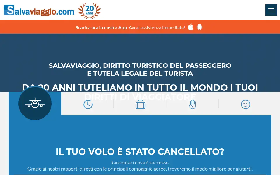 Screenshot of salvaviaggio.com