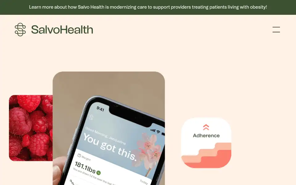 Screenshot of salvohealth.com