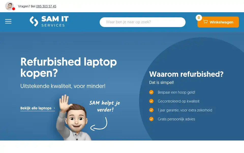 Screenshot of sam-it-services.nl