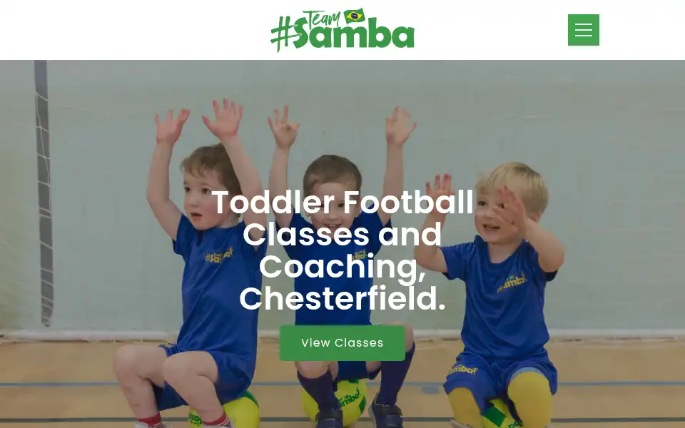 Screenshot of sambasportscoaching.co.uk