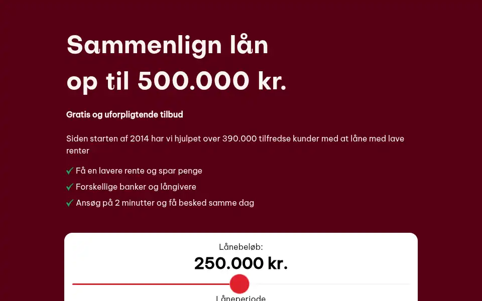 Screenshot of sambla.dk